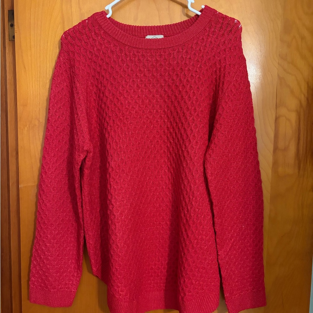 St. John's Bay Vibrant Red Knit Sweater